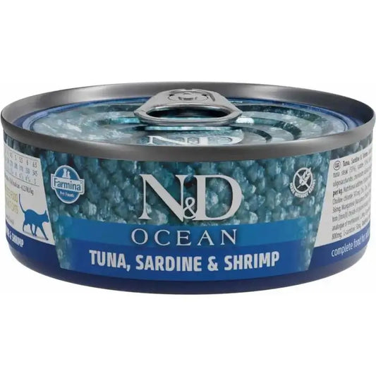 Farmina N&D Cat Ocean Thon Sardine Crevette 30X70Gr