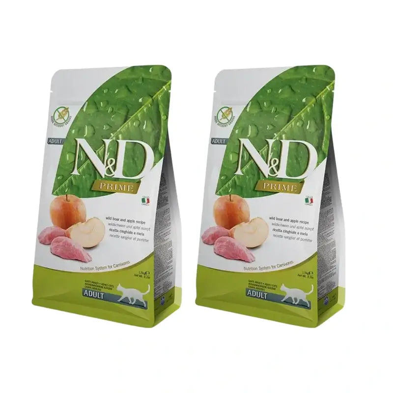 Farmina N&D Cat Prime Jabali 5Kg, nourriture pour chat, paquet de 2