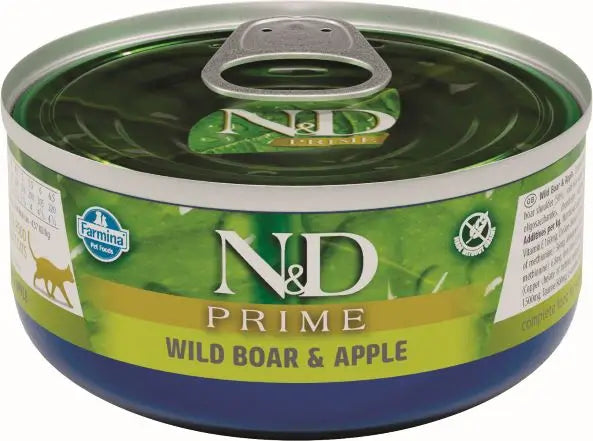 Farmina N&D Cat Prime Jabali Box 24X70Gr, wet food for cats