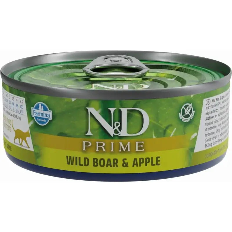 Farmina N&D Cat Prime Sanglier & Pomme Boîte 30X70Gr
