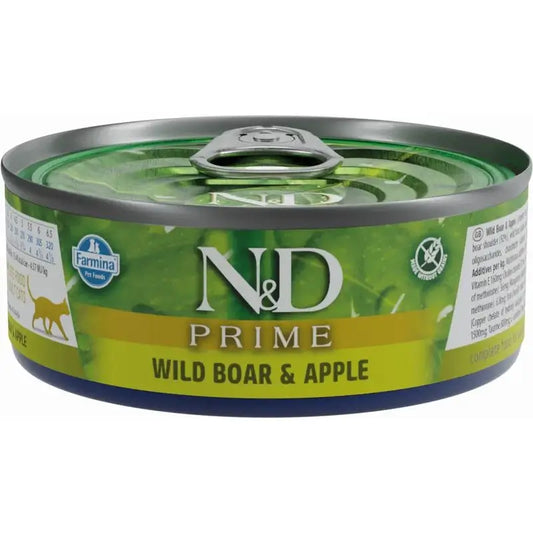Farmina N&D Cat Prime Sanglier & Pomme Boîte 30X70Gr