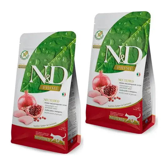 Farmina N&D Cat Prime Neutered Chicken, paquet de 2 x 1,5Kg