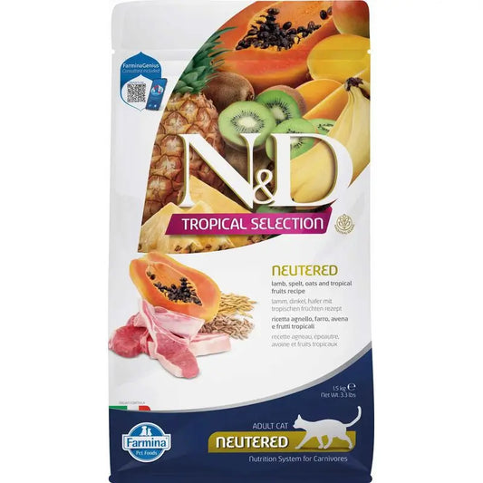 Farmina N&D Cat Tropical Selection Agneau castré 1,5Kg