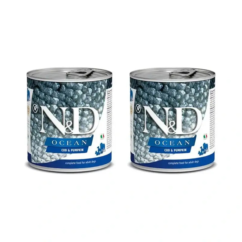 Farmina N&D Dog Ocean Ocean Pumpkin Codfish Box 6X285Gr, nourriture humide pour chien, paquet de 2