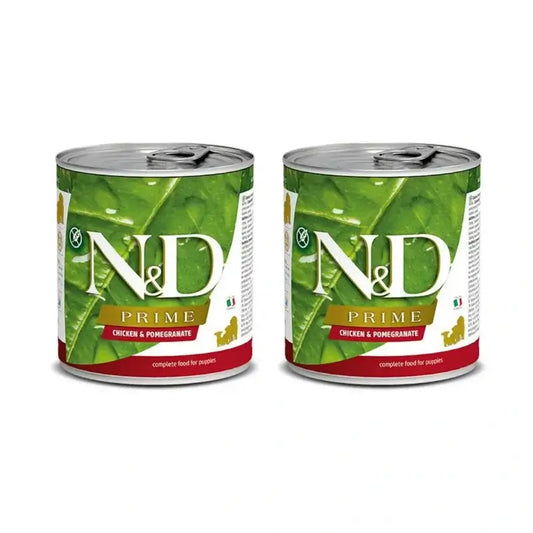 Farmina N&D Dog Puppy Prime Chicken Boxed 6X285Gr, nourriture humide pour chiots, paquet de 2