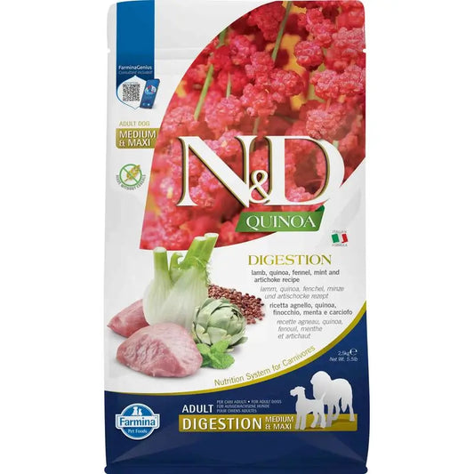 Farmina N&D Dog Quinoa Digestion Lamb Medi Maxi 2,5Kg