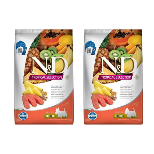 Farmina N&D Dog Tropical Selection Mini Salmon 5Kg, paquet de 2