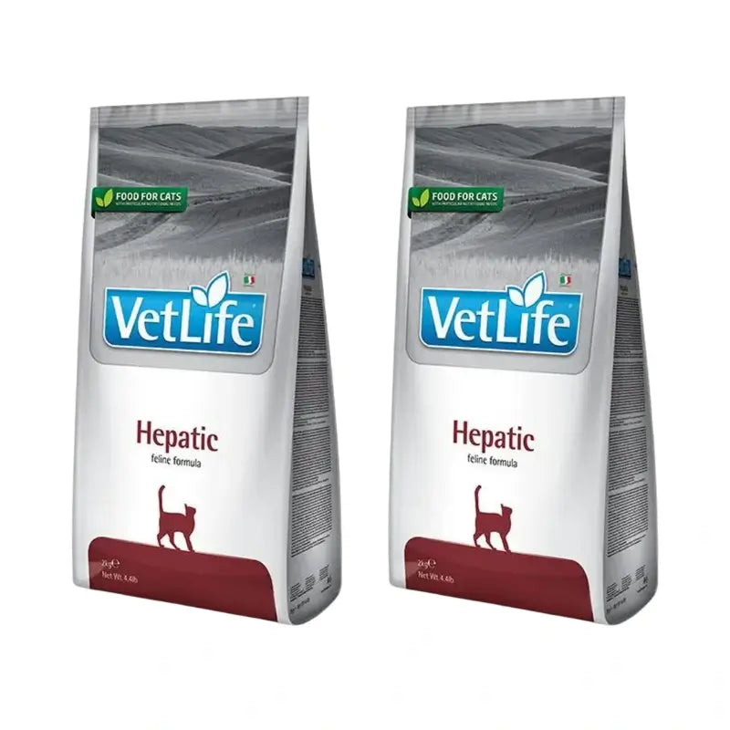Farmina Vet Life Cat Hepatic 2Kg, nourriture pour chats, paquet de 2