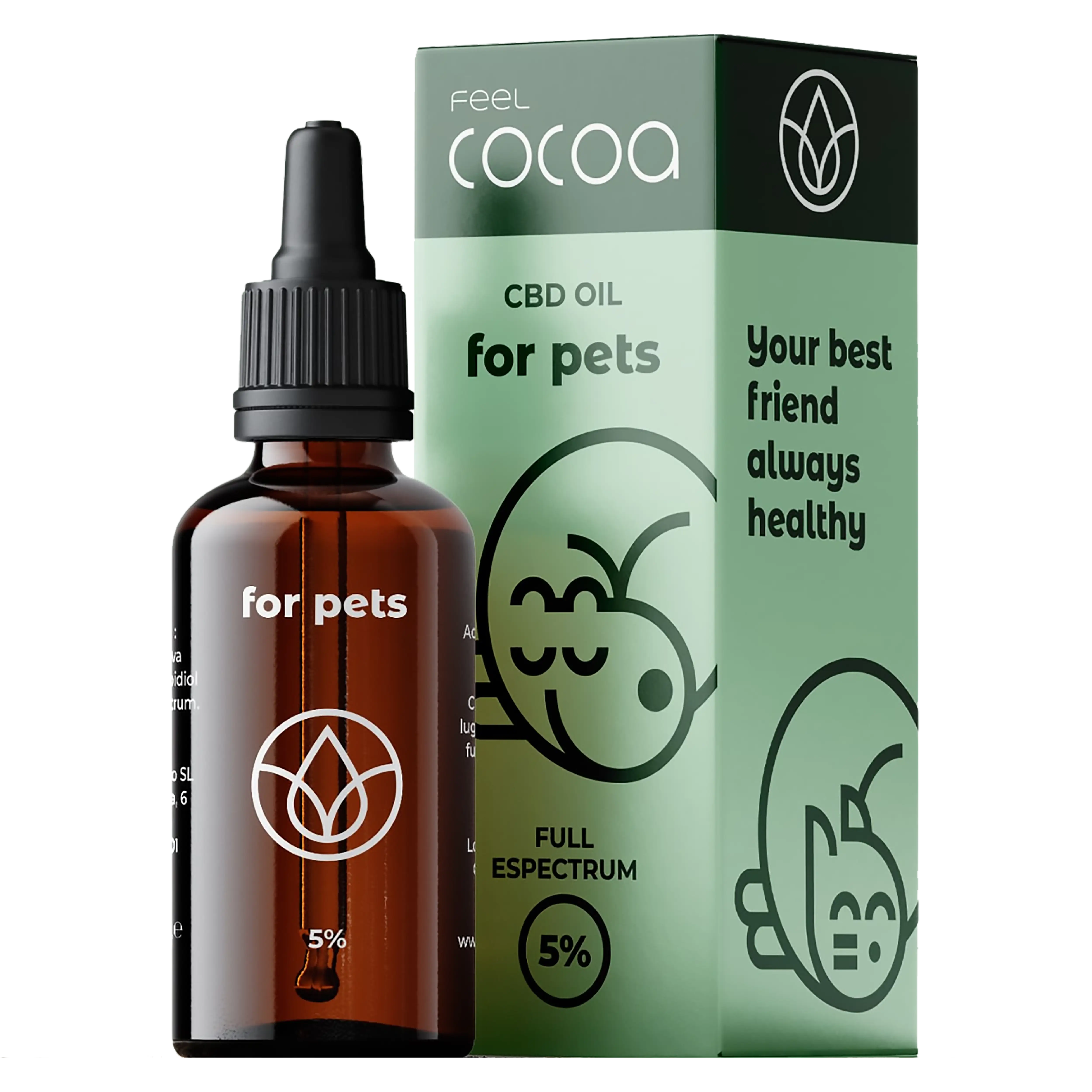 Feel Cocoa Cbd Oil 5% Chiens et Chats, 10 ml
