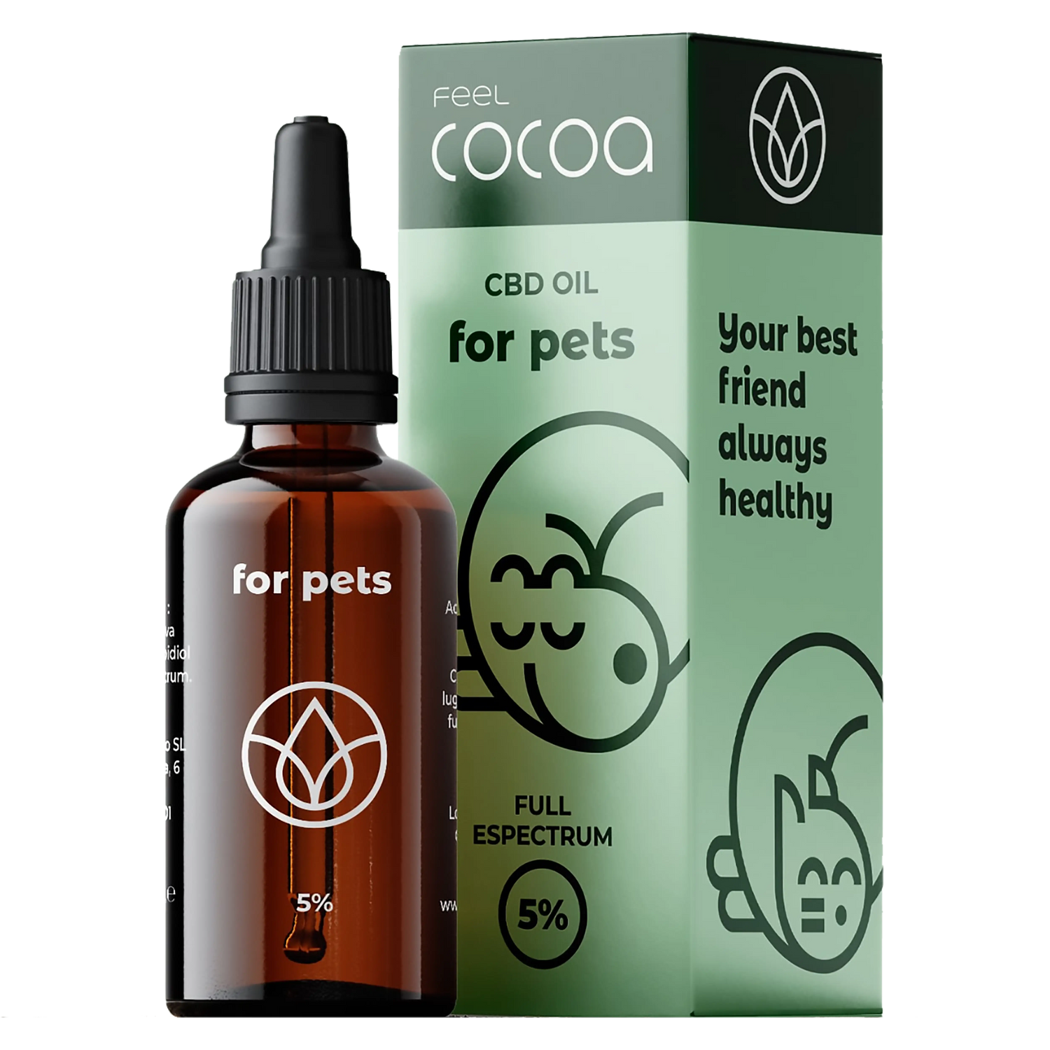 Feel Cocoa Cbd Oil 5% Chiens et Chats, 10 ml