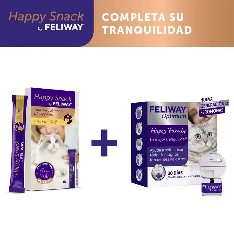 Feliway Happy Snack, paquet de 2 x 6 bâtonnets
