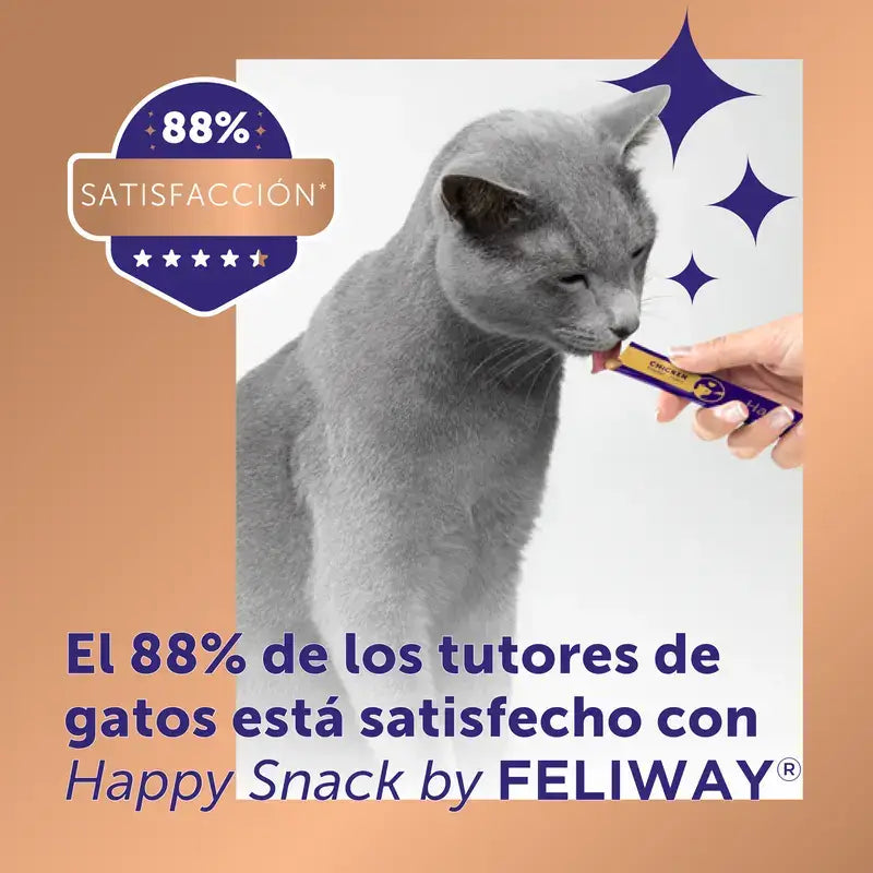 Feliway Happy Snack au poulet et au saumon, 48 sachets