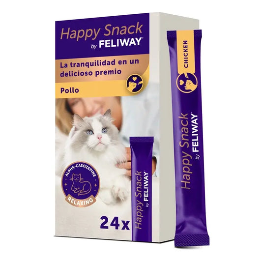 Feliway Happy Snack Saveur Poulet, 24 sachets