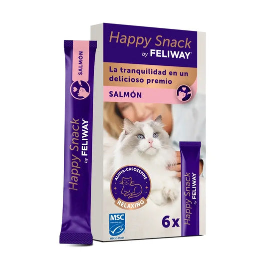 Feliway Happy Snack Goût saumon, 6 sachets
