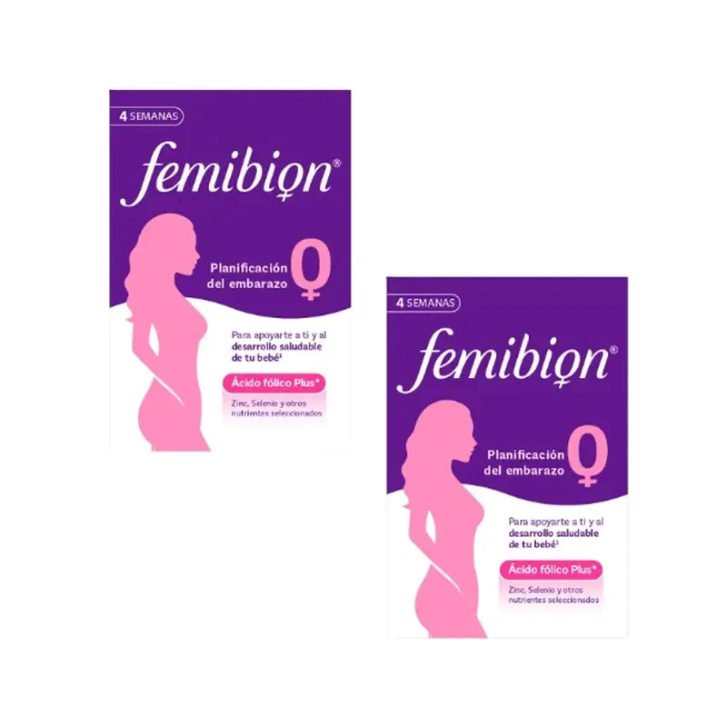Femibion 0 Planification de la Grossesse avec Acide Folique Plus, 2X28 Comprimés