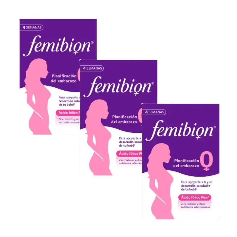 Femibion 0 Planification de la grossesse avec acide folique plus, 3X28 comprimés