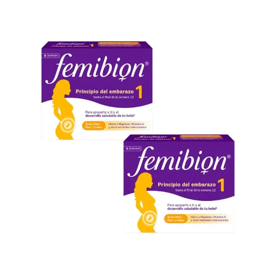 Femibion 1 Premier trimestre de grossesse, Semaines 1-12, Acide Folique Plus, 2X28 Comprimés