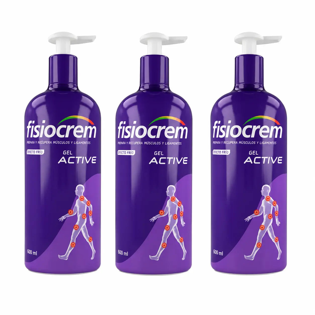 Fisiocrem Gel Active 600 ml, lot de 3