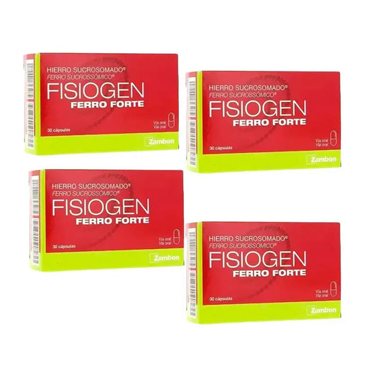Fisiogen Ferro Forte, Pack 4 x 30 Capsules