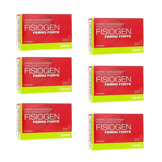 Fisiogen Ferro Forte, Pack 6 x 30 Capsules