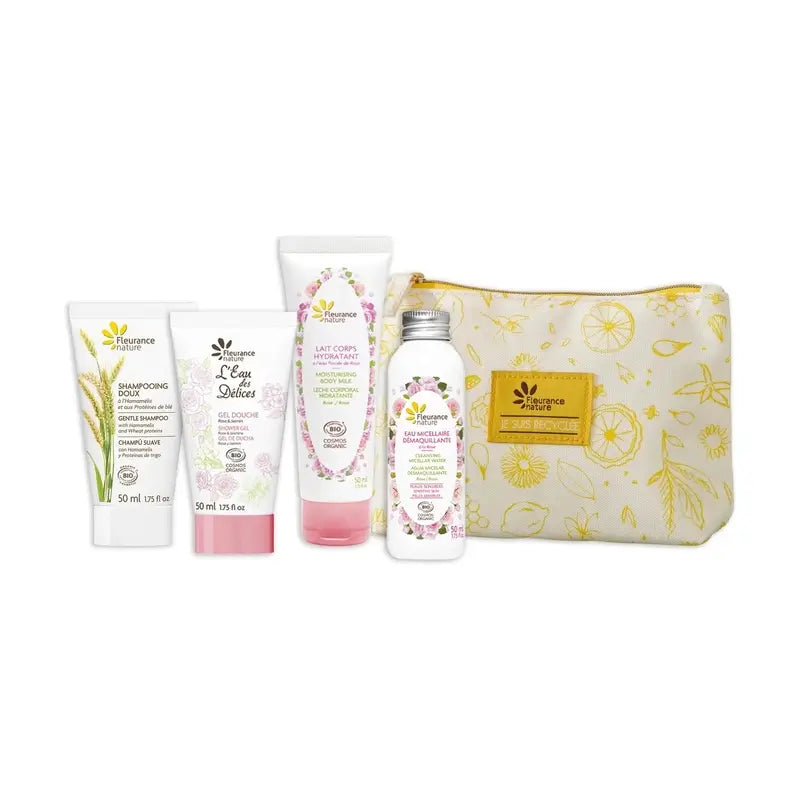 Fleurance Nature Boîte de toilette rose 4 produits 50Ml.