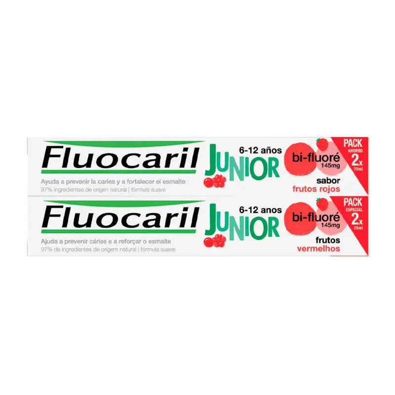Fluocaril Junior 6-12 Years Strawberry Flavour 2X75 ml