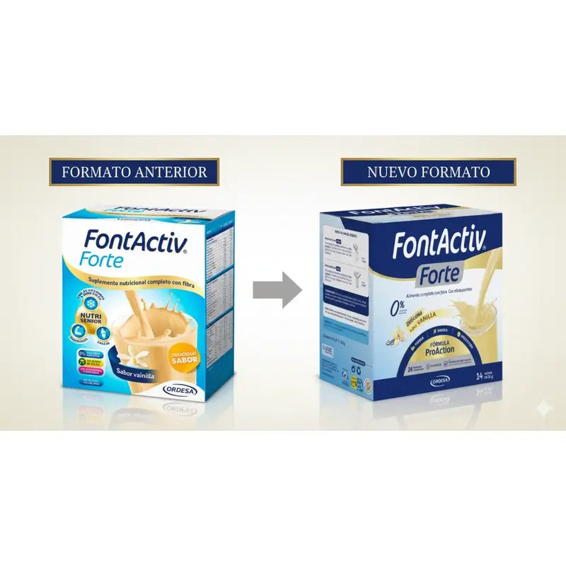 FontActiv Forte Vanilla Pack 3 x 14 x 30 grammes