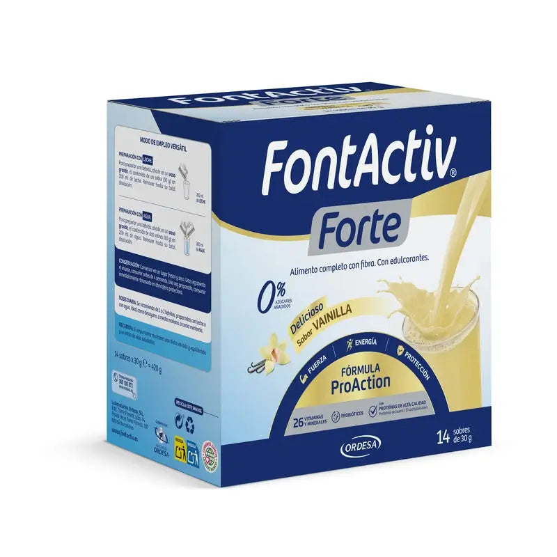 FontActiv Forte Vanilla Pack 3 x 14 x 30 grammes