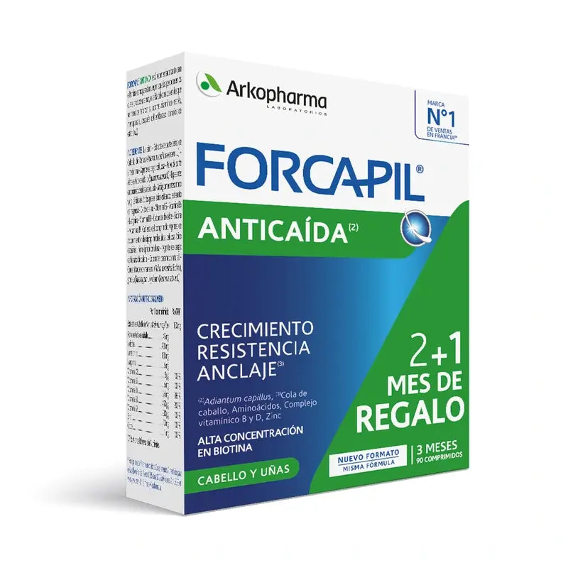 Arkopharma Forcapil Anti-Chute, 60 comprimés Pack 2+1