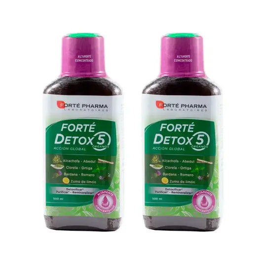 Forté Pharma Duplo Detox 5 Organes Action Globale 2 x 500 ml