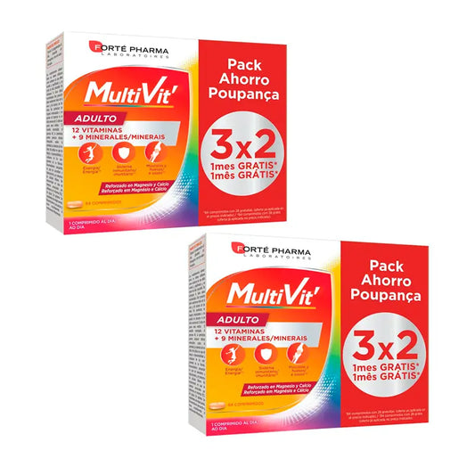 Forté Pharma Duplo Energy Multivit Adulte, 2 x 84 comprimés