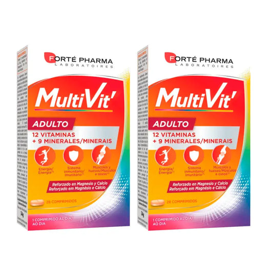 Forté Pharma Duplo Energy Multivitamins Adultes 2 x 28 comprimés