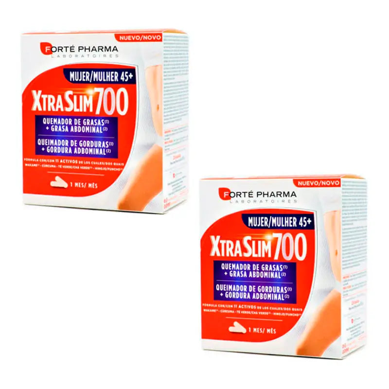 Forté Pharma Duplo Xtraslim700 Femme Brûleur de Graisse + Graisse abdominale 2 x 120 gélules