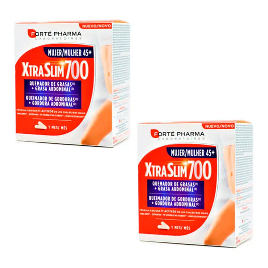 Forté Pharma Duplo Xtraslim700 Femme Brûleur de Graisse + Graisse abdominale 2 x 120 gélules