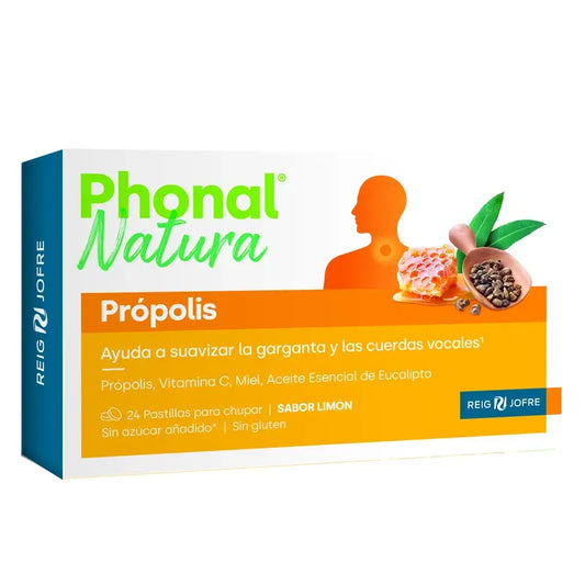 Phonal Nature Propolis Lemon Lozenges, 24 lozenges