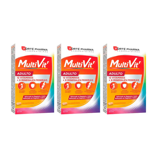 Forté Pharma Triplo Energy Multivitamins Adultes 3 x 28 comprimés