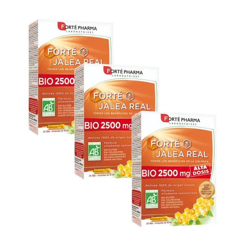 Forté Pharma Triplo Forté Gelée Royale Bio 2500 mg 3 x 20 Amp x 10 ml