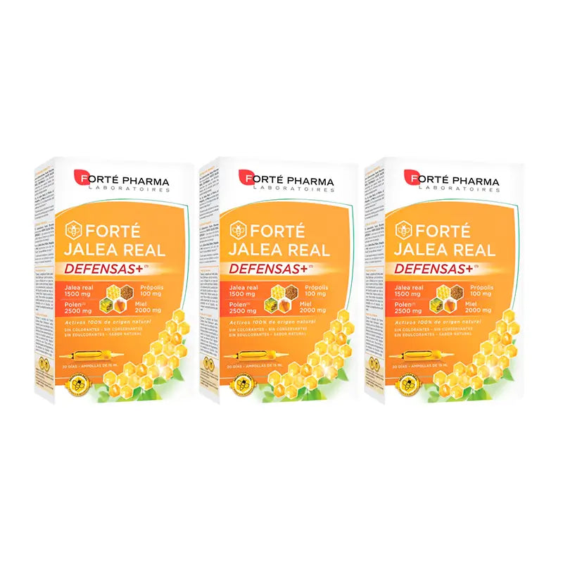 Forté Pharma Triplo Forté Gelée Royale Défense+, 3 x 20 ampoules