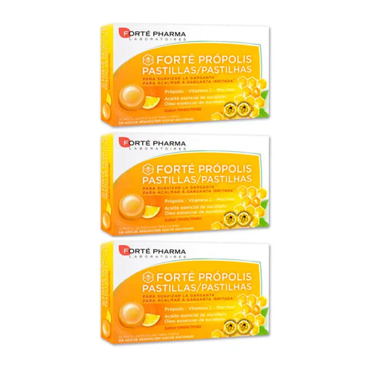 Forté Pharma Triplo Forté Propolis Citron Pastilles, 3 x 24 pastilles