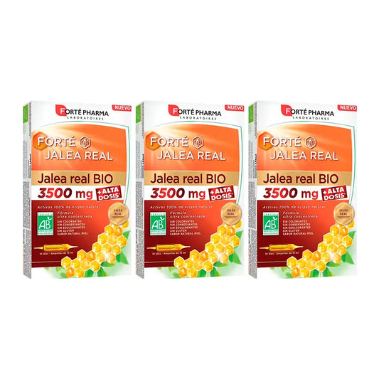 Forté Pharma Triplo Gelée Royale Bio 3500 Mg, 3 x 10 ampoules
