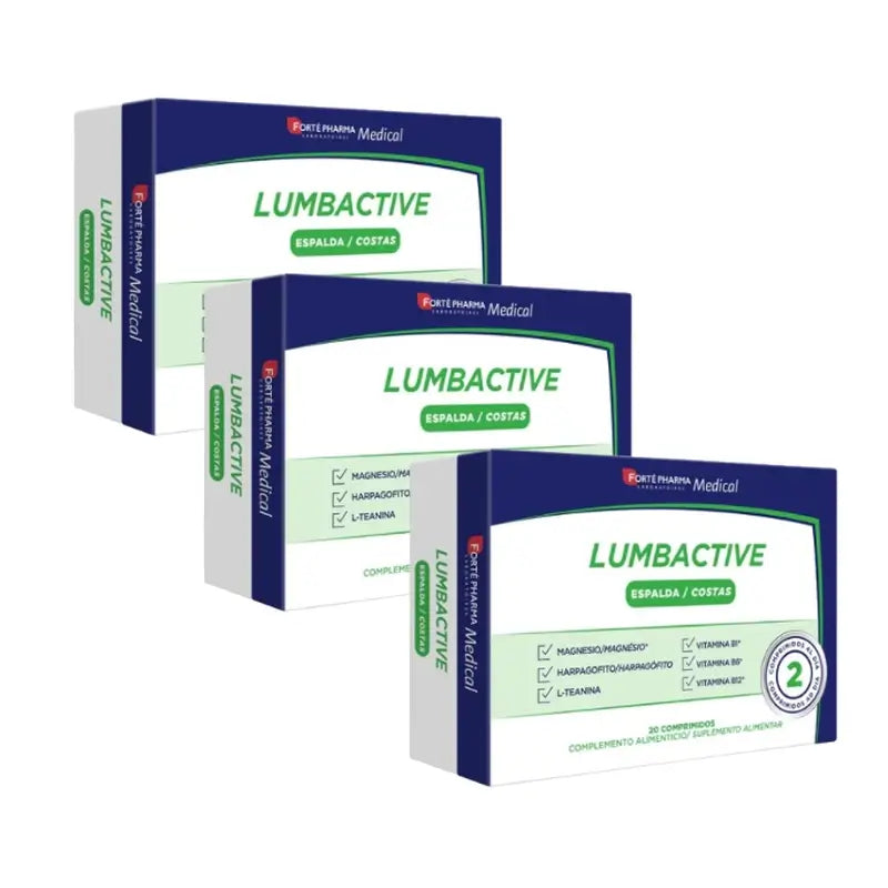 Forté Pharma Triplo Medical Lumbactive Back, 3 x 20 Comprimés