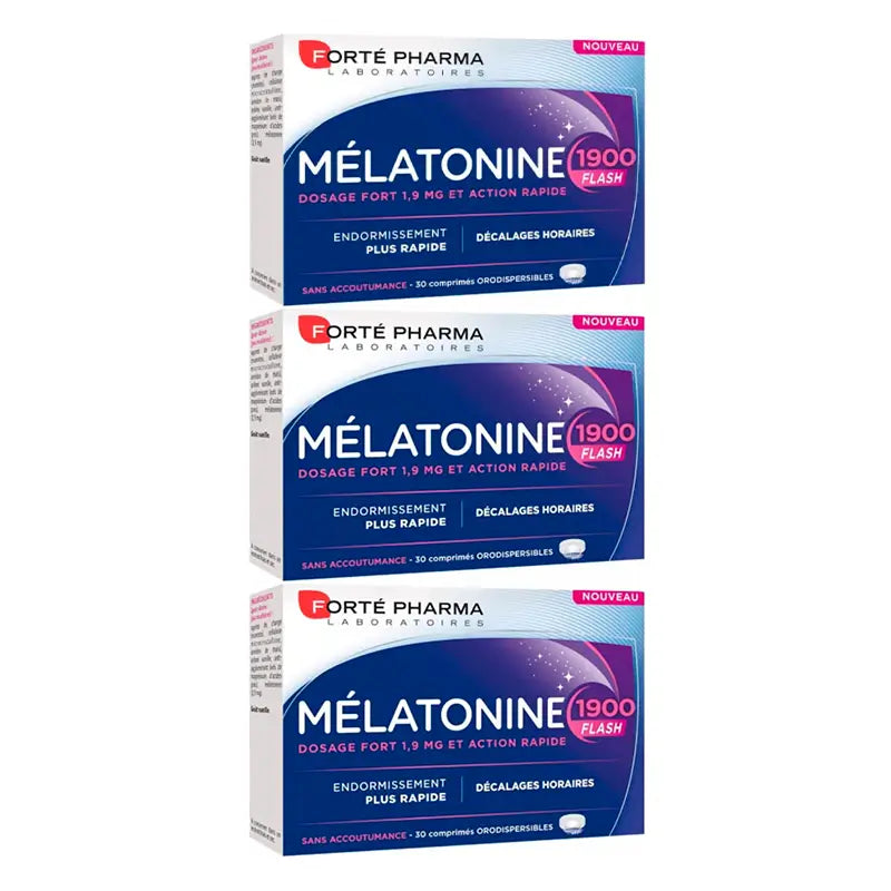 Forté Pharma Triplo Melatonin Flash 1900 3 x 30 comprimés