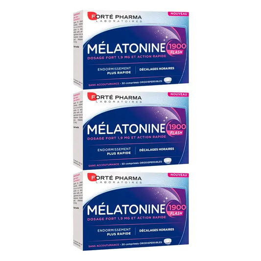 Forté Pharma Triplo Melatonin Flash 1900 3 x 30 comprimés