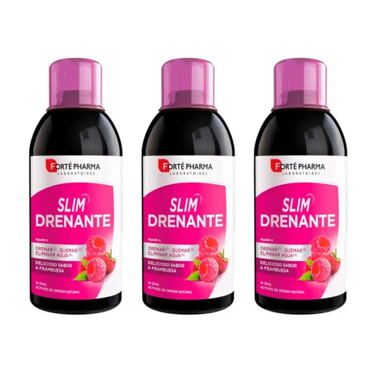 Forté Pharma Triplo Slim Draining Raspberry, 3 x 500 ml