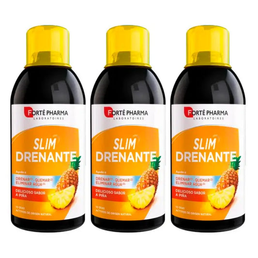 Forté Pharma Triplo Slim Drainant Saveur Ananas, 3 x 500 ml