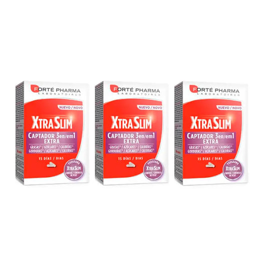 Forté Pharma Triplo Xtraslim Captador 3 en 1, 3 x 60 gélules