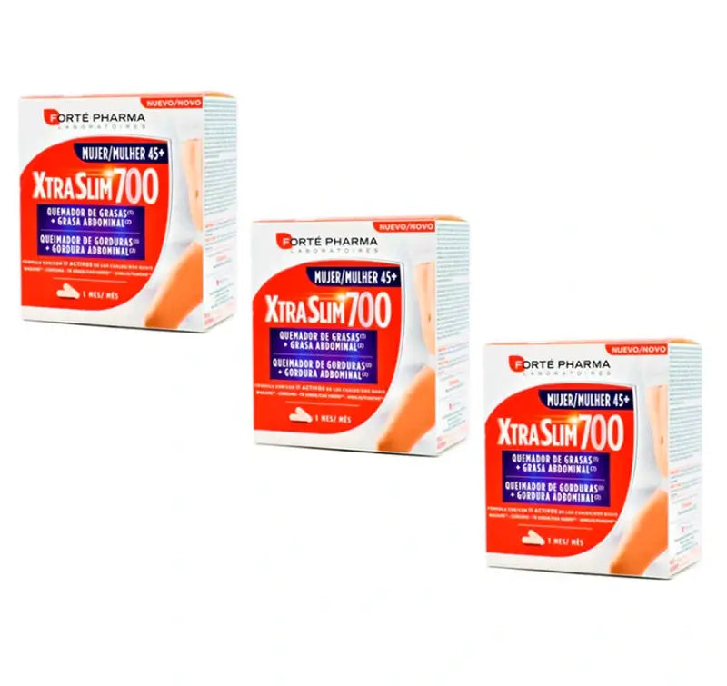 Forté Pharma Triplo Xtraslim700 Brûleur de graisse pour femmes + Graisse abdominale 3 x 120 gélules