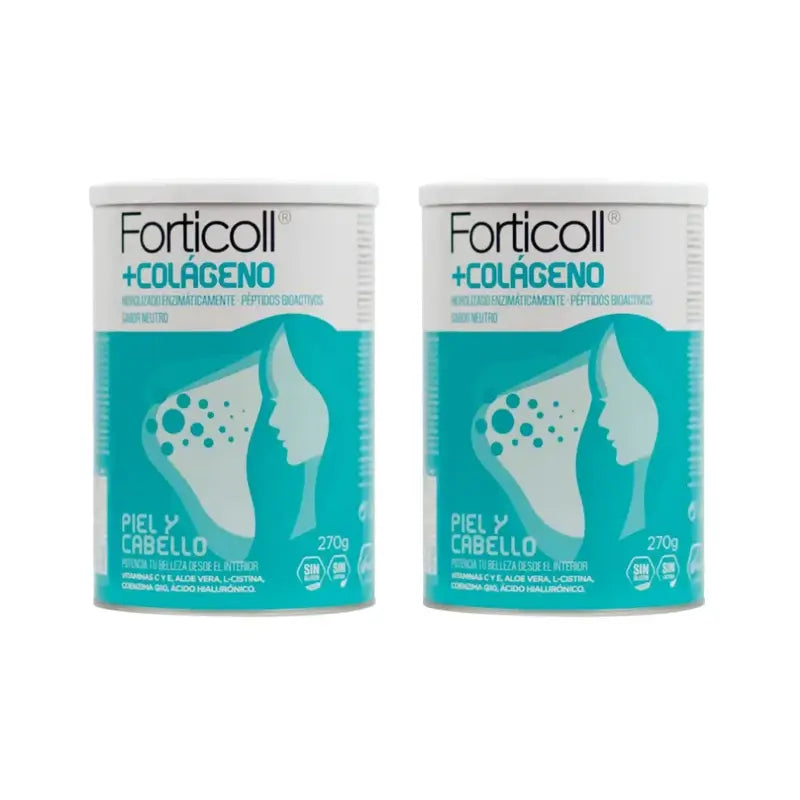 Forticoll Amande Collagène Bioactif Peau et Cheveux, 2X270 Gr