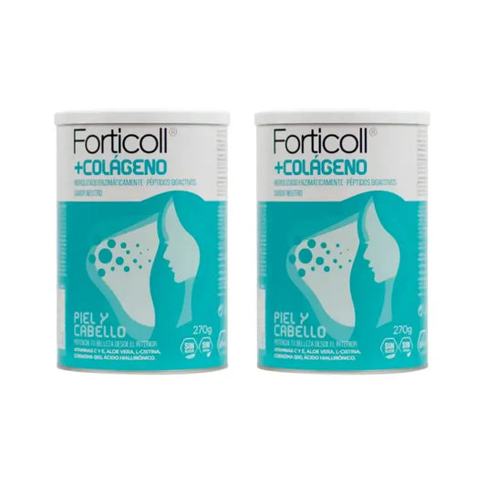 Forticoll Amande Collagène Bioactif Peau et Cheveux, 2X270 Gr