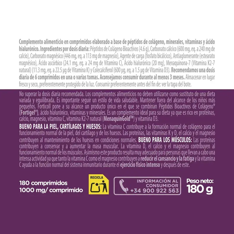 Forticoll Bioactive Collagen 180 comprimés
